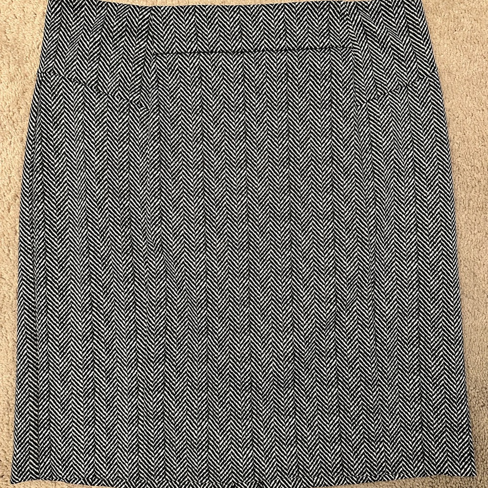 Michael Kors Black and White Chevron Skirt
